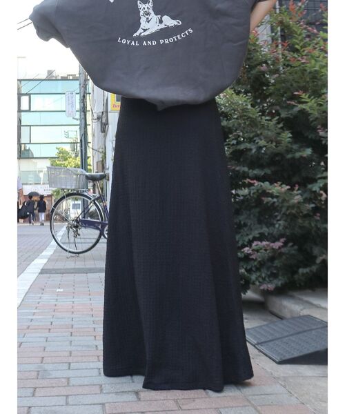 Ungrid（アングリッド）の「カットジャカードフィトフレアスカート（スカート・レディース・ブラック/オフホワイト・FREE）」の5枚目の写真