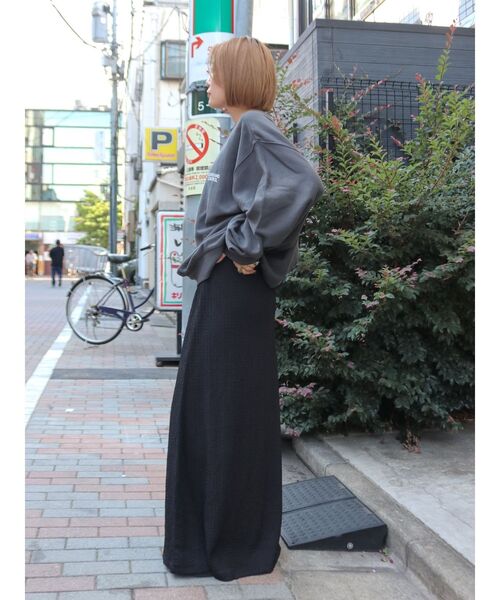 Ungrid（アングリッド）の「カットジャカードフィトフレアスカート（スカート・レディース・ブラック/オフホワイト・FREE）」の7枚目の写真