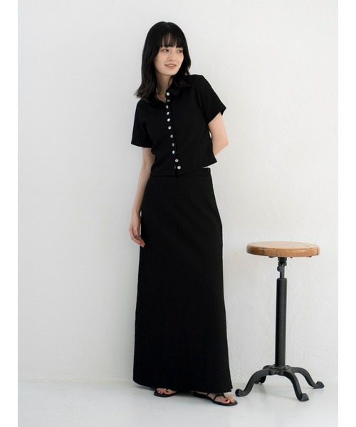 Ungrid（アングリッド）の「カットジャカードフィトフレアスカート（スカート・レディース・ブラック/オフホワイト・FREE）」の17枚目の写真