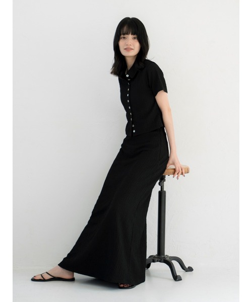 Ungrid（アングリッド）の「カットジャカードフィトフレアスカート（スカート・レディース・ブラック/オフホワイト・FREE）」の18枚目の写真