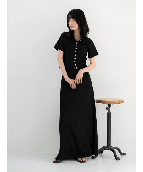 Ungrid（アングリッド）の「カットジャカードフィトフレアスカート（スカート・レディース・ブラック/オフホワイト・FREE）」の19枚目の写真