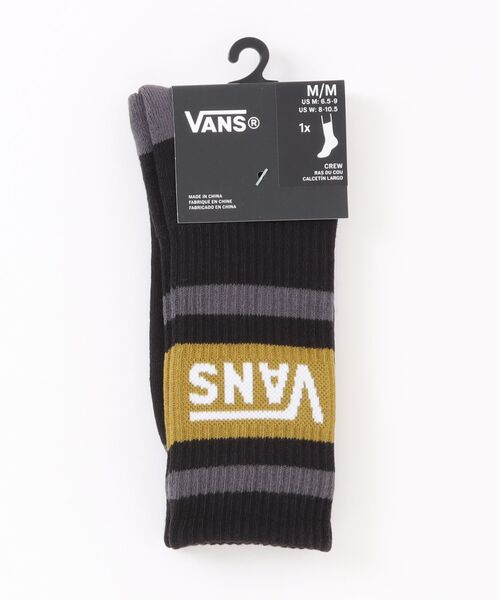 VANS(バンズ)の「VANS ヴァンズ Vans Drop V Crew ソックス VN000QBEF0E ABC-MART限定 Black Burnt(ソックス/靴下・メンズ・ブラック・FREE)」の2枚目の写真