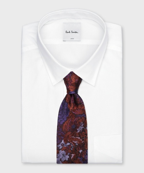 美品　21AW ポールスミス ピーコート ダブルブレスト　女優襟　総柄　花柄 美品 21AW ポールスミス ピーコート ダブルブレスト 女優襟 総柄