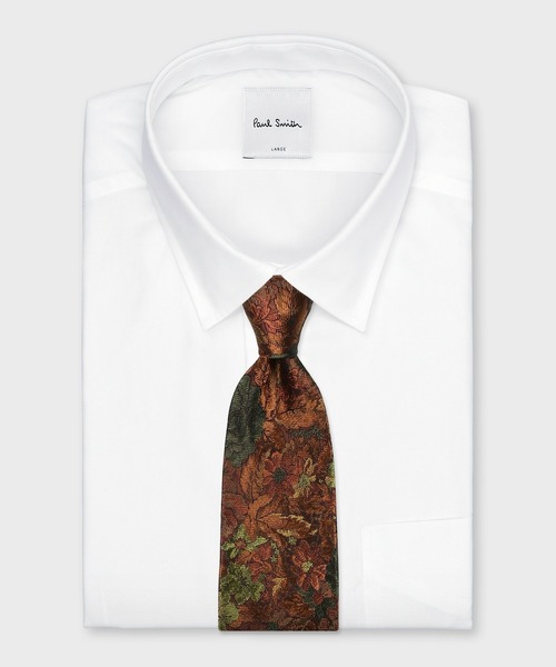 Paul Smith（ポールスミス）の「“Vintage Floral” タイ【250107 552MT】（ネクタイ・メンズ・マルーン/ネイビー/ダークオレンジ・FREE）」の9枚目の写真