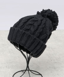 Theory グレー ポンポン付きニット帽 カシミヤ 11008ZZ3DGW0452003001?$VS_1500$
