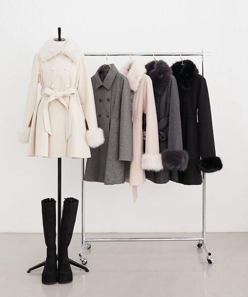 セール】マルチwayフェイクファーカラーフレアコート（その他アウター