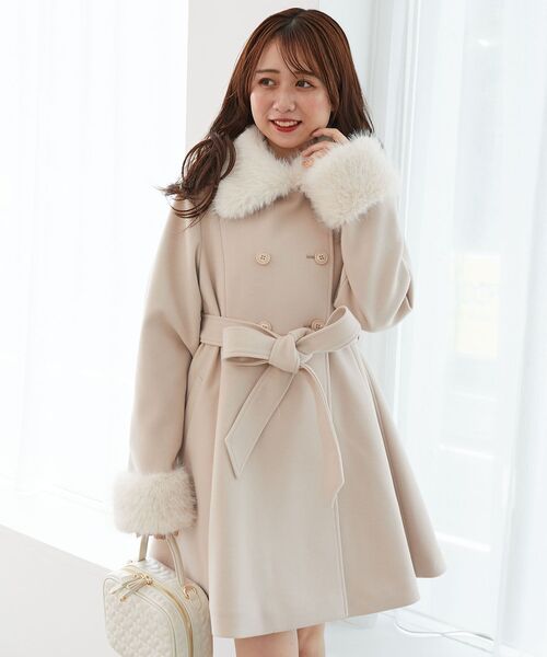セール】マルチwayフェイクファーカラーフレアコート（その他アウター