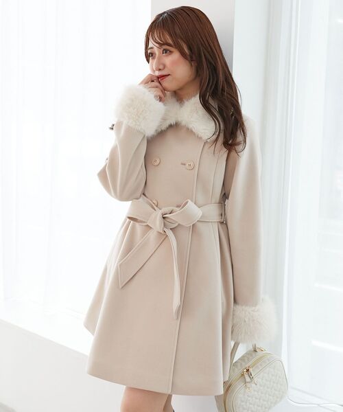 マジェスティックレゴン マルチwayフェイクファーカラーフレアコート マルチwayフェイクファーカラーフレアコート（その他アウター