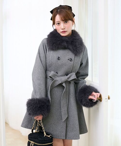 セール】マルチwayフェイクファーカラーフレアコート（その他アウター