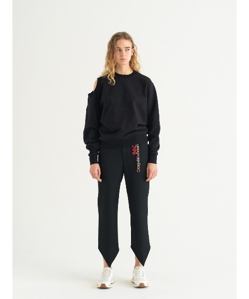 soduk(スドーク)の「handkerchief trousers(スラックス・レディース・ブラック/ブラウン/ライトグレー・S/M)」の4枚目の写真
