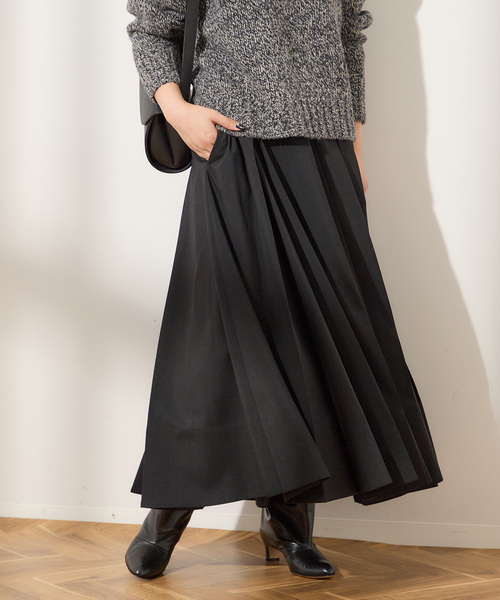 journal standard L'essage(ジャーナルスタンダードレサージュ)の「《追加》WOOLプリーツスカート(スカート・レディース・グレー/ブラック・36/38)」の6枚目の写真