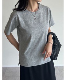 [UVカット][汗じみ防止][両面撥水加工]コットン天竺半袖Tシャツ