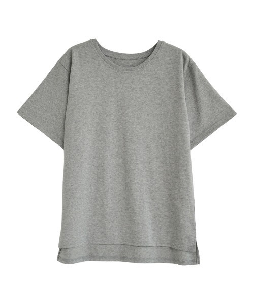 Re:EDIT（リエディ）の「[UVカット][汗じみ防止][両面撥水加工]コットン天竺半袖Tシャツ（Tシャツ/カットソー・レディース・ブラック/ネイビー/グレー・MEDIUM/LARGE）」の18枚目の写真