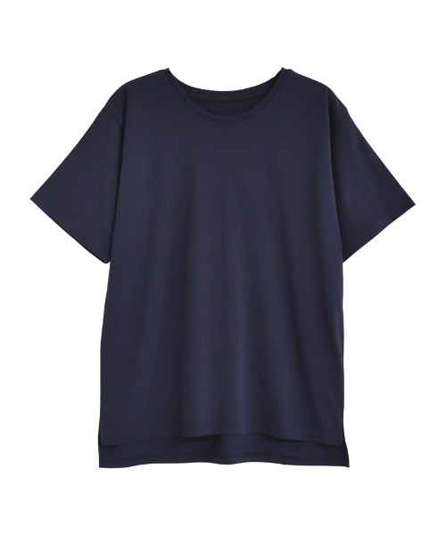 Re:EDIT（リエディ）の「[UVカット][汗じみ防止][両面撥水加工]コットン天竺半袖Tシャツ（Tシャツ/カットソー・レディース・ブラック/ネイビー/グレー・MEDIUM/LARGE）」の19枚目の写真