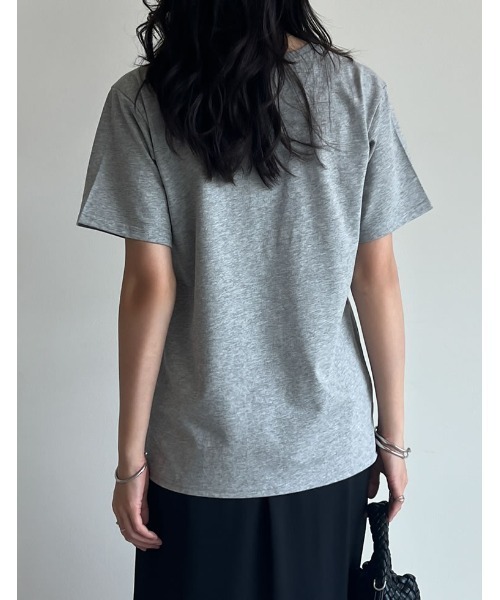 Re:EDIT（リエディ）の「[UVカット][汗じみ防止][両面撥水加工]コットン天竺半袖Tシャツ（Tシャツ/カットソー・レディース・ブラック/ネイビー/グレー・MEDIUM/LARGE）」の10枚目の写真