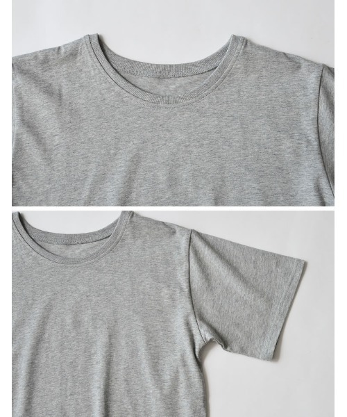 Re:EDIT（リエディ）の「[UVカット][汗じみ防止][両面撥水加工]コットン天竺半袖Tシャツ（Tシャツ/カットソー・レディース・ブラック/ネイビー/グレー・MEDIUM/LARGE）」の15枚目の写真
