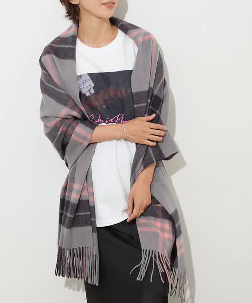 JOURNAL STANDARD relume（ジャーナルスタンダード　レリューム）の「RELUME ウールカシミヤストール（ストール/ショール・レディース・ブルー/チャコールグレー/ベージュ/ブラウン・FREE）」の2枚目の写真