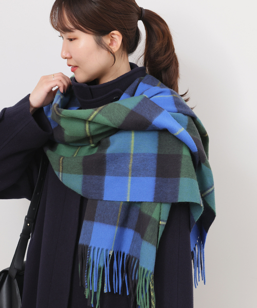 JOURNAL STANDARD relume（ジャーナルスタンダード　レリューム）の「RELUME ウールカシミヤストール（ストール/ショール・レディース・ブルー/チャコールグレー/ベージュ/ブラウン・FREE）」の4枚目の写真