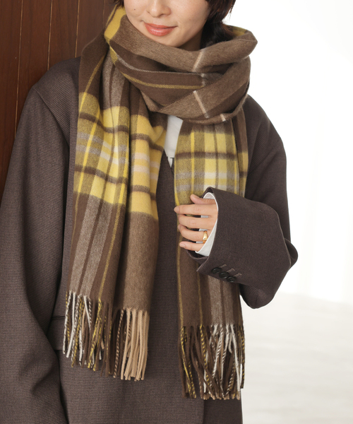 JOURNAL STANDARD relume（ジャーナルスタンダード　レリューム）の「RELUME ウールカシミヤストール（ストール/ショール・レディース・ブルー/チャコールグレー/ベージュ/ブラウン・FREE）」の11枚目の写真