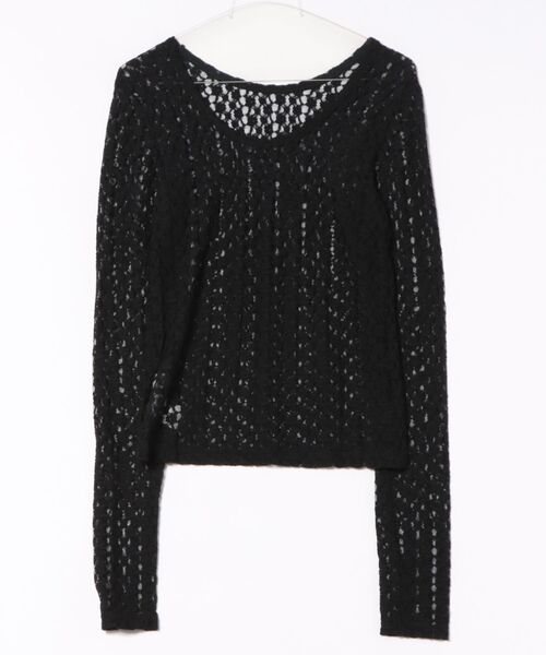 esutoreja(エストレジャ)の「フラワーレースバックオープントップス(Tシャツ/カットソー・レディース・ブラウン/アイボリー/ブラック・FREE)」の20枚目の写真