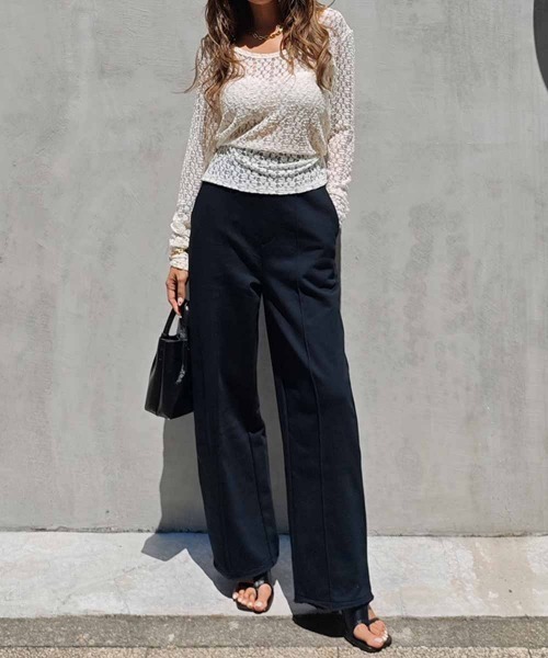 esutoreja(エストレジャ)の「フラワーレースバックオープントップス(Tシャツ/カットソー・レディース・ブラウン/アイボリー/ブラック・FREE)」の9枚目の写真