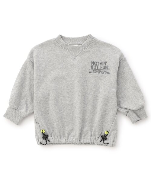 BREEZE（ブリーズ）の「【ジュニア対応】ゆったりドローコードトレーナー(セットアップ可)（スウェット・キッズ・レッド/グレー/チャコール/ベージュ・120/130/140/150/160/90/100/110）」の2枚目の写真