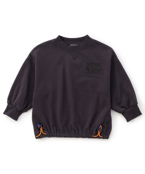 BREEZE（ブリーズ）の「【ジュニア対応】ゆったりドローコードトレーナー(セットアップ可)（スウェット・キッズ・レッド/グレー/チャコール/ベージュ・120/130/140/150/160/90/100/110）」の3枚目の写真