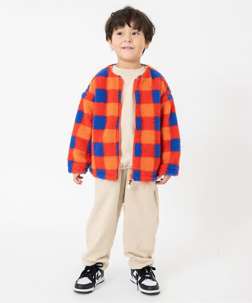 BREEZE（ブリーズ）の「【ジュニア対応】ゆったりドローコードトレーナー(セットアップ可)（スウェット・キッズ・レッド/グレー/チャコール/ベージュ・120/130/140/150/160/90/100/110）」の18枚目の写真