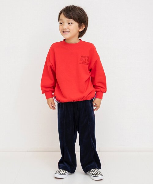 BREEZE（ブリーズ）の「【ジュニア対応】ゆったりドローコードトレーナー(セットアップ可)（スウェット・キッズ・レッド/グレー/チャコール/ベージュ・120/130/140/150/160/90/100/110）」の9枚目の写真