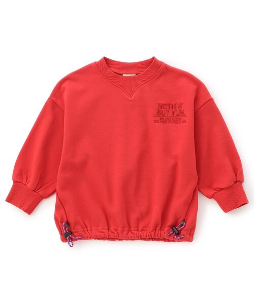 BREEZE（ブリーズ）の「【ジュニア対応】ゆったりドローコードトレーナー(セットアップ可)（スウェット・キッズ・レッド/グレー/チャコール/ベージュ・120/130/140/150/160/90/100/110）」の17枚目の写真