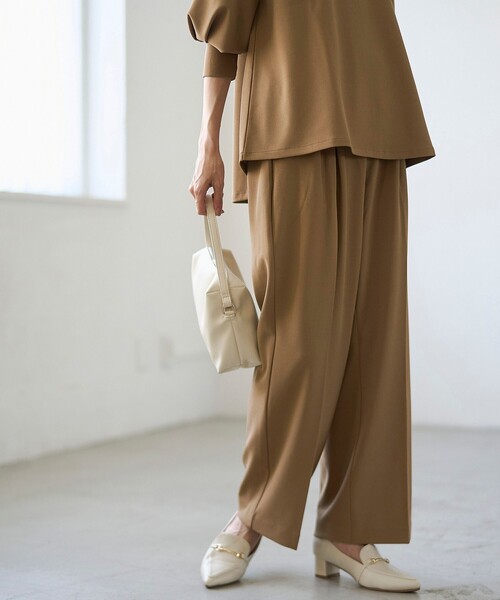 RONEL（ロネル）の「【RONEL】カットジョーゼットワイドパンツ（その他パンツ・レディース・ブラック/モカ/ライトグレー・S/M/L）」の3枚目の写真