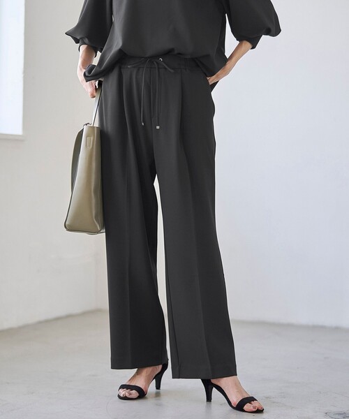 RONEL（ロネル）の「【RONEL】カットジョーゼットワイドパンツ（その他パンツ・レディース・ブラック/モカ/ライトグレー・S/M/L）」の4枚目の写真