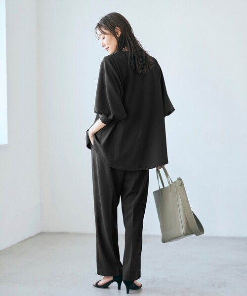 RONEL（ロネル）の「【RONEL】カットジョーゼットワイドパンツ（その他パンツ・レディース・ブラック/モカ/ライトグレー・S/M/L）」の10枚目の写真