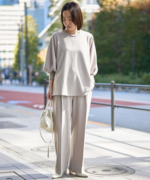 RONEL（ロネル）の「【RONEL】カットジョーゼットワイドパンツ（その他パンツ・レディース・ブラック/モカ/ライトグレー・S/M/L）」の12枚目の写真