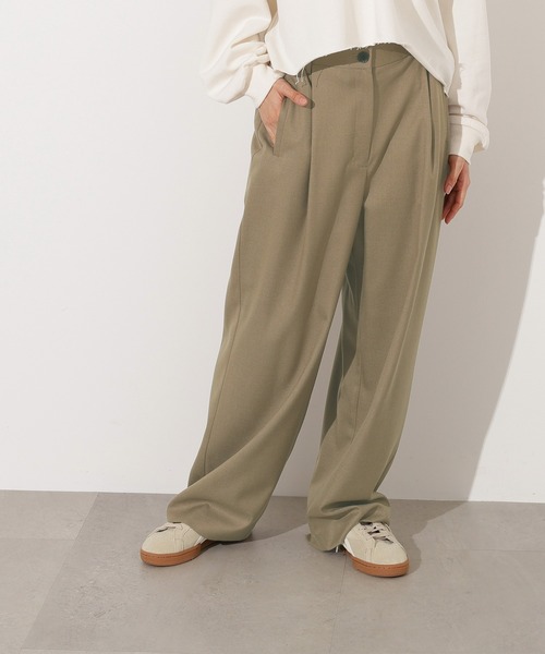 N.（N. Natural Beauty Basic）（エヌエヌナチュラルビューティーベーシック）の「【PS/低身長サイズ】リラックスタックワイドパンツ（その他パンツ・レディース・チャコールグレー/ベージュ/ブラウン・MEDIUM/SMALL/P/S）」の21枚目の写真