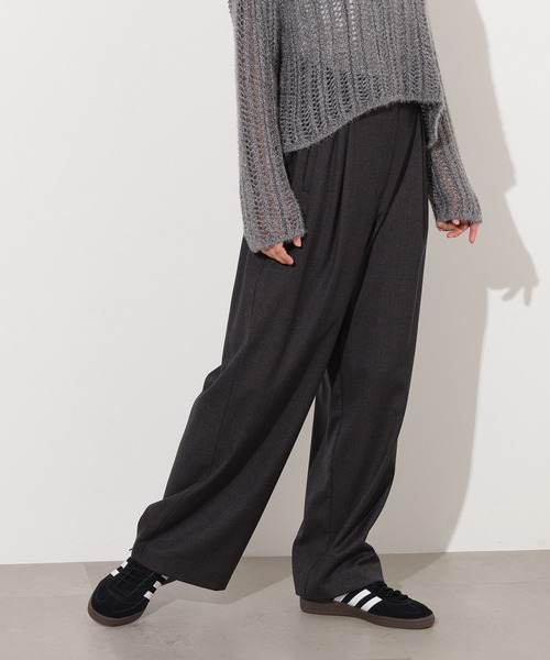 N.（N. Natural Beauty Basic）（エヌエヌナチュラルビューティーベーシック）の「【PS/低身長サイズ】リラックスタックワイドパンツ（その他パンツ・レディース・チャコールグレー/ベージュ/ブラウン・MEDIUM/SMALL/P/S）」の4枚目の写真