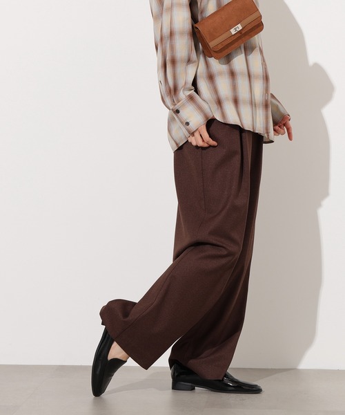 N.（N. Natural Beauty Basic）（エヌエヌナチュラルビューティーベーシック）の「【PS/低身長サイズ】リラックスタックワイドパンツ（その他パンツ・レディース・チャコールグレー/ベージュ/ブラウン・MEDIUM/SMALL/P/S）」の16枚目の写真