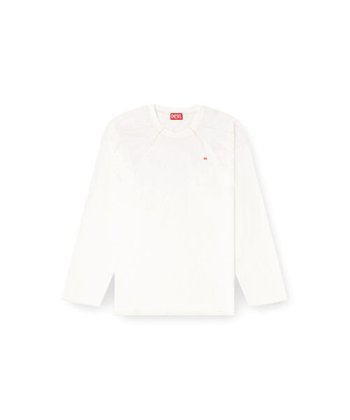 DIESEL(ディーゼル)の「メンズ 長袖Tシャツ T-CRAHOR-BOXT-LS-T1(Tシャツ/カットソー・メンズ・オフホワイト/グレー/ブラック・MEDIUM/LARGE/X-LARGE/X-SMALL/SMALL/XX-LARGE/XXX-LARGE)」の6枚目の写真