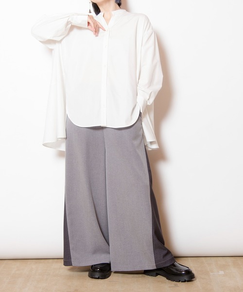 OSMOSIS（オズモーシス）の「バックフレアーブラウス（シャツ/ブラウス・レディース・ブラック/ホワイト/ブラウン・ONE SIZE）」の18枚目の写真