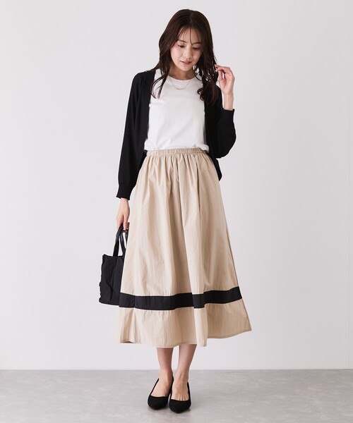 Jayro(ジャイロ)の「ドルマンボレロカーディガン(カーディガン/ボレロ・レディース・ネイビー/ホワイト系その他2/ブラック/グレー系その他・M)」の8枚目の写真