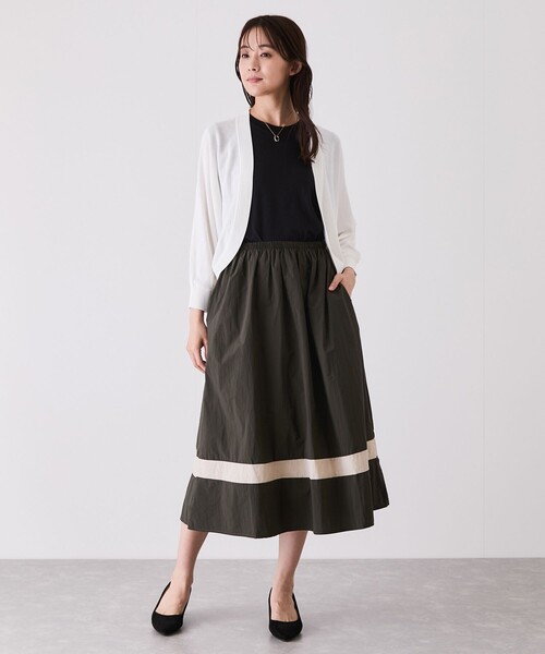 Jayro(ジャイロ)の「ドルマンボレロカーディガン(カーディガン/ボレロ・レディース・ネイビー/ホワイト系その他2/ブラック/グレー系その他・M)」の22枚目の写真