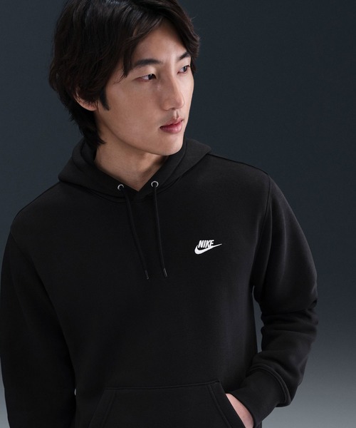 NIKE(ナイキ)の「NIKE AS M NK CLUB BB PO HOODIE / ナイキ クラブ BB プルオーバー L/S フーディ 【SP】(パーカー・メンズ・グレー/ブラック・L/M/S/XXL/XL)」の3枚目の写真