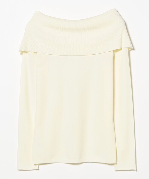 Demi-Luxe BEAMS（デミルクス ビームス）の「【1/9値下げ】レーヨン ポリエステル オフショルダー プルオーバー ニット（ニット/セーター・レディース・ブラック/ホワイト系その他5・ONE SIZE）」の20枚目の写真