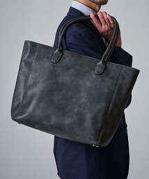 TETE HOMME（テットオム）の「【WEB限定】A4対応 オンオフ兼用 レザータッチトートバッグ（トートバッグ）」