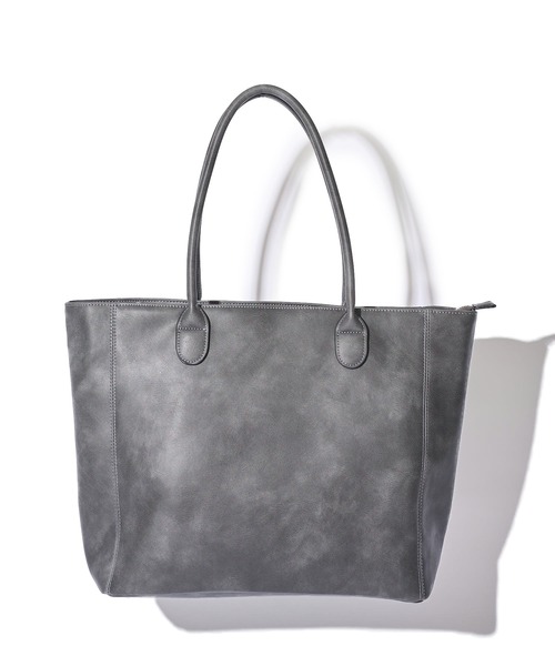 TETE HOMME(テットオム)の「【WEB限定】A4対応 オンオフ兼用 レザータッチトートバッグ(トートバッグ・メンズ・ブラック/チャコールグレー/ネイビー/ブラウン・FREE)」の9枚目の写真