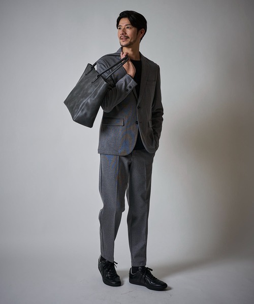 TETE HOMME(テットオム)の「【WEB限定】A4対応 オンオフ兼用 レザータッチトートバッグ(トートバッグ・メンズ・ブラック/チャコールグレー/ネイビー/ブラウン・FREE)」の20枚目の写真