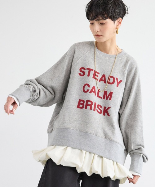 BARNYARDSTORM（バンヤードストーム）の「BARNYARDSTORM / ガーゼベア裏毛ロゴプルオーバー/マシンウォッシャブル【WEB限定カラー】（スウェット・レディース・ネイビー/グレー/レッド・FREE）」の7枚目の写真