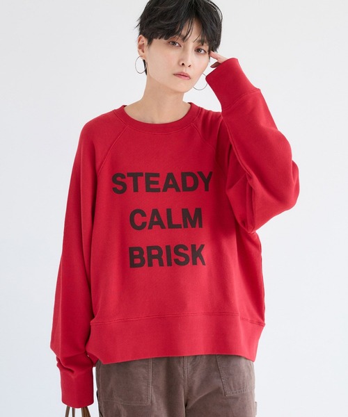 BARNYARDSTORM（バンヤードストーム）の「BARNYARDSTORM / ガーゼベア裏毛ロゴプルオーバー/マシンウォッシャブル【WEB限定カラー】（スウェット・レディース・ネイビー/グレー/レッド・FREE）」の4枚目の写真