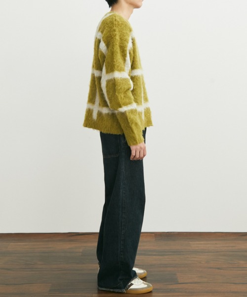 Auntie Rosa（アンティローザ）の「【karin’s direction item】ブークレチェックニット（ニット/セーター・レディース・グリーン/ブラウン・FREE）」の9枚目の写真