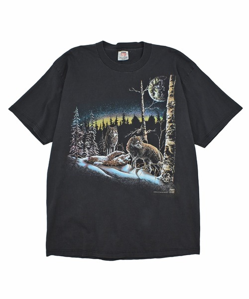LABORATORY R(ラボラトリーアール)の「【USED】90’s STAND OUT “Wolf” アニマル Tシャツ USA製(Tシャツ/カットソー・メンズ・ブラック・X-LARGE)」の1枚目の写真
